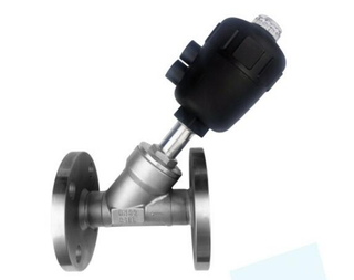 Plastic head Pneumatic Flange Angle seat valve