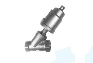 Stainless steel pneumatic thread angle seat valve